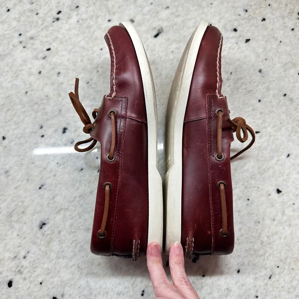 Sperry Boat Shoes Men Oxblood Leather Plushwave Authentic Original Ivy League 8M